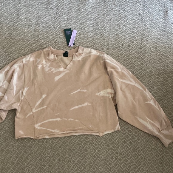 Wild Fable Cropped Tie Dye Neutra Oversized Sweatshirt - Picture 1 of 3